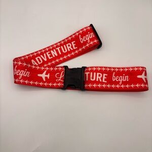 Strap Suitcase Travel Luggage Airport Let The Adventure Begin Car Seat Multi Use